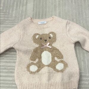 Primark Cute Bear Sweater in Pink and Tan 5/6
